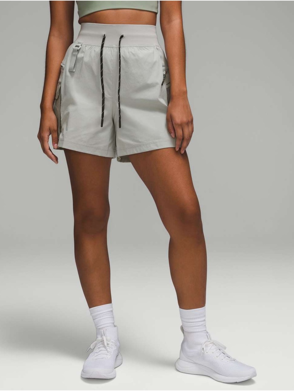 Lululemon Size 2 Hiking Light Gray Women's Active Drawstring Shorts